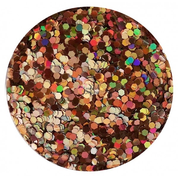 Decor pentru unghii 8g SU65 paiete hexagonale Gold cu reflexii
